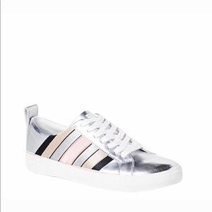 Diane Von Furstenberg DVF Tess Colorblock Striped Platform Low Top Sneakers